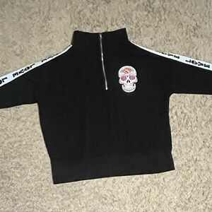 Sugar Skull 1/4 Zip Sweatshirt